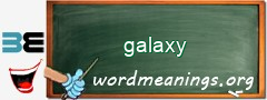 WordMeaning blackboard for galaxy